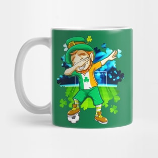 Soccer Dabbing Leprechaun Irish St Patricks Day Mug